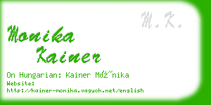 monika kainer business card